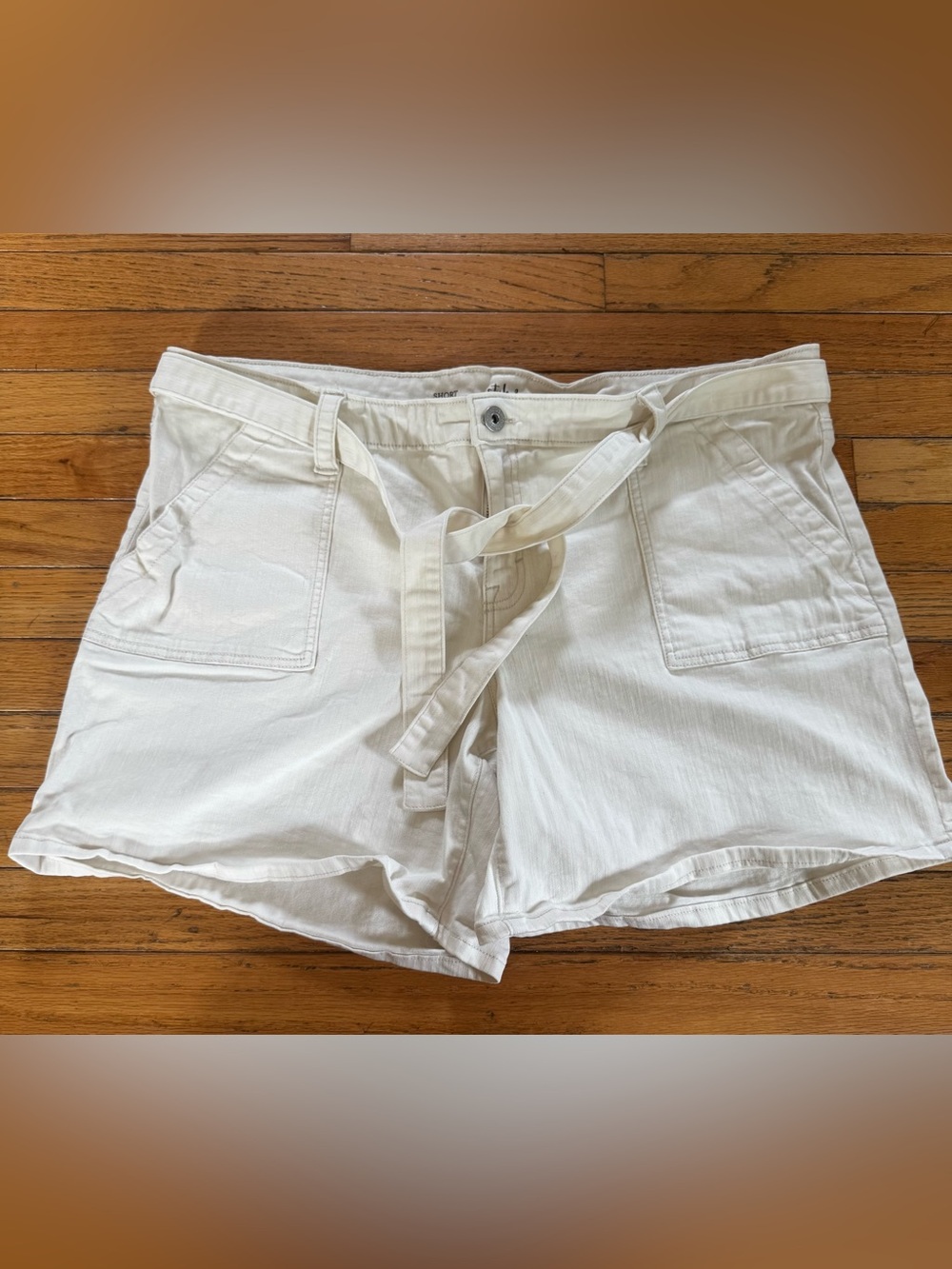 Style & Co. Ivory High-Waist Tie-Front Casual Shorts